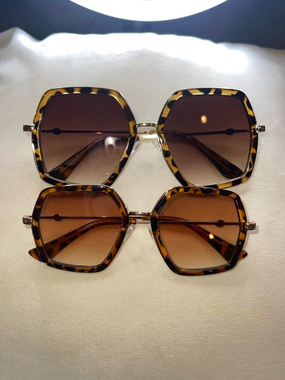 Mommy and me Tortoiseshell Geometric Sunglasses - Brown Lenses